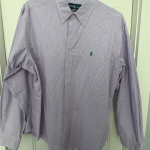 Ralph Lauren Men's Lavender Checkered Shirt